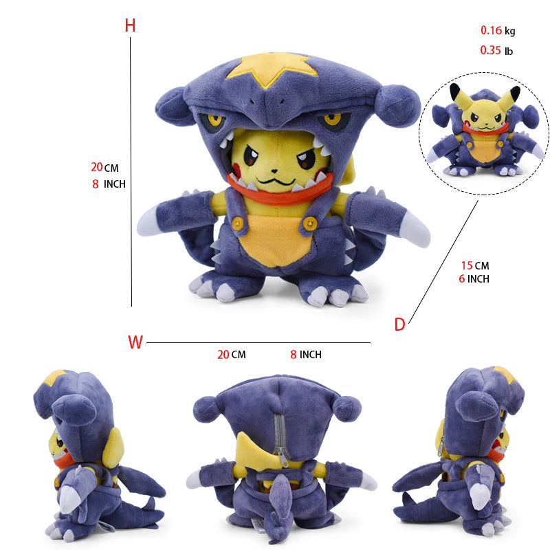 Cos Eevee Pikachu Cosplay Plush Toys Pikachu Peluche Lucario Stuffed Animal Doll Collectible Gift Cartoon Plushies Cute 20CM