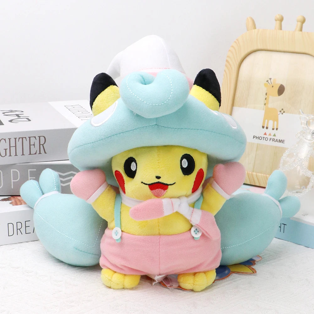 Cos Eevee Pikachu Cosplay Plush Toys Pikachu Peluche Lucario Stuffed Animal Doll Collectible Gift Cartoon Plushies Cute 20CM