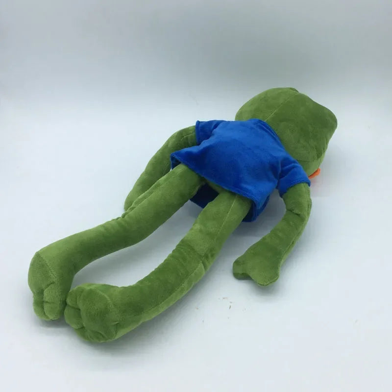 45cm Sad Frog Plush Toy Soft Stuffed Pillow Expression Pepe The Sad Frog Animal Plush Doll Birthday Boys Girls Birthday Gift
